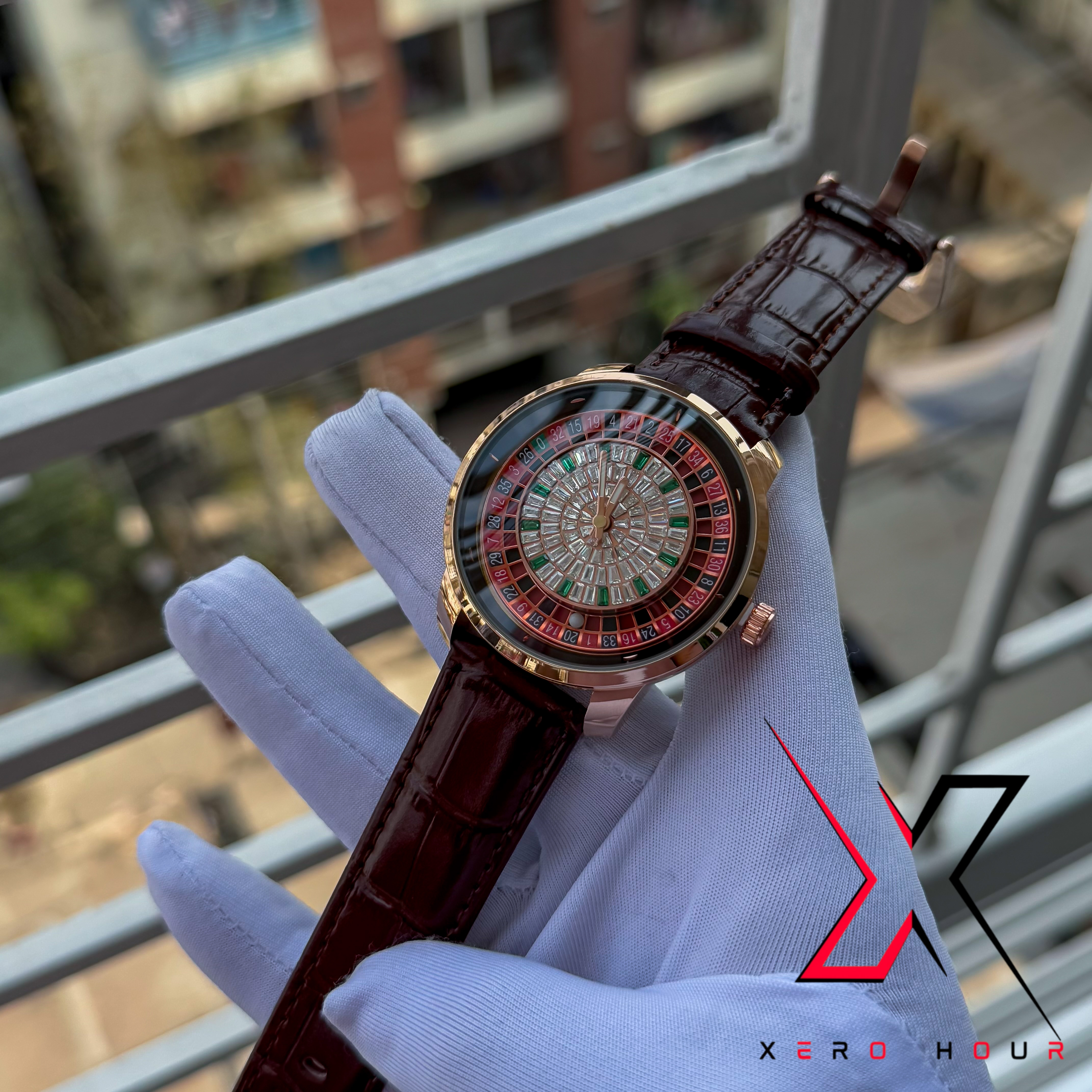 JACOB & CO | CASINO DIAL | STONE EDITION | BROWN BELT | AA GRADE_img_3