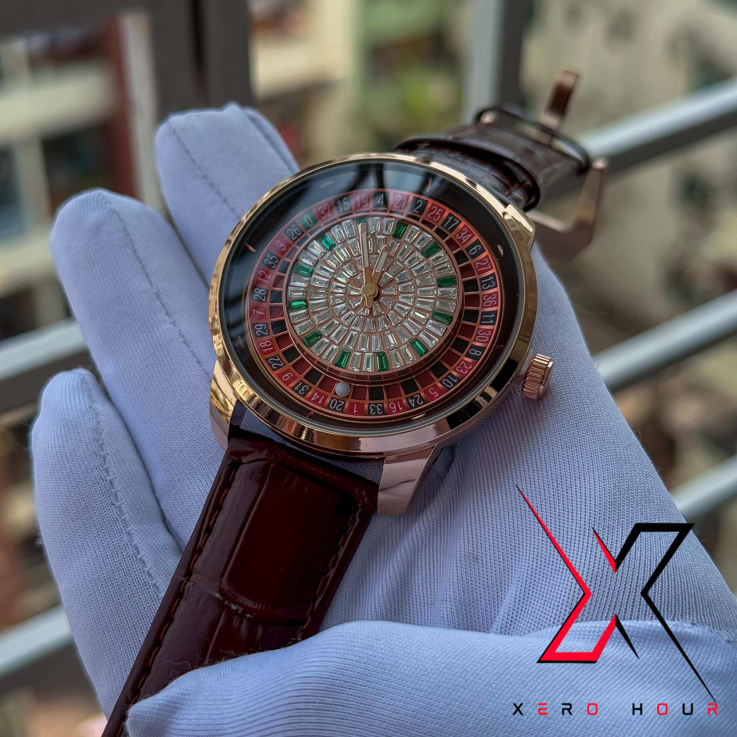 JACOB & CO | CASINO DIAL | STONE EDITION | BROWN BELT | AA GRADE_img_1