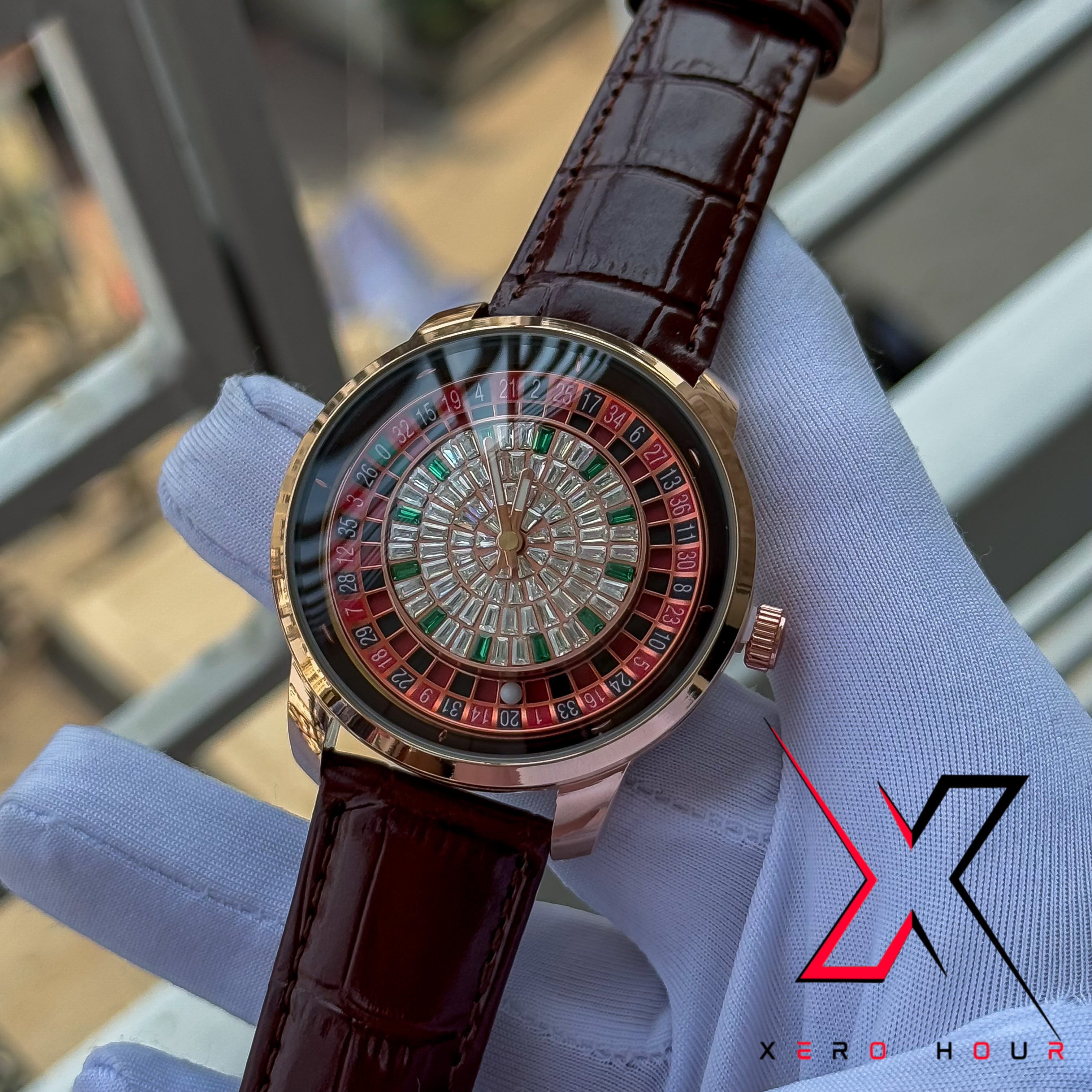 JACOB & CO | CASINO DIAL | STONE EDITION | BROWN BELT | AA GRADE_img_4