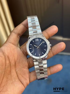 Universe Point Quartz Watch For Men (Silver-Blue)_img_0