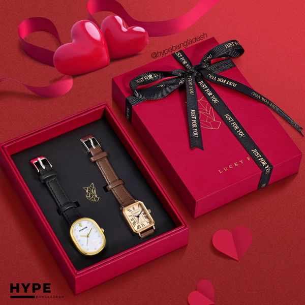 Lucky Fox 2PCS Watch Gift Box Set For Women