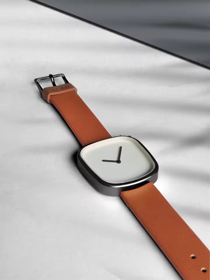 TOMI T-077 Unisex Leather Belt Casual Quartz Wrist Watch (Brown-Black)_img_2