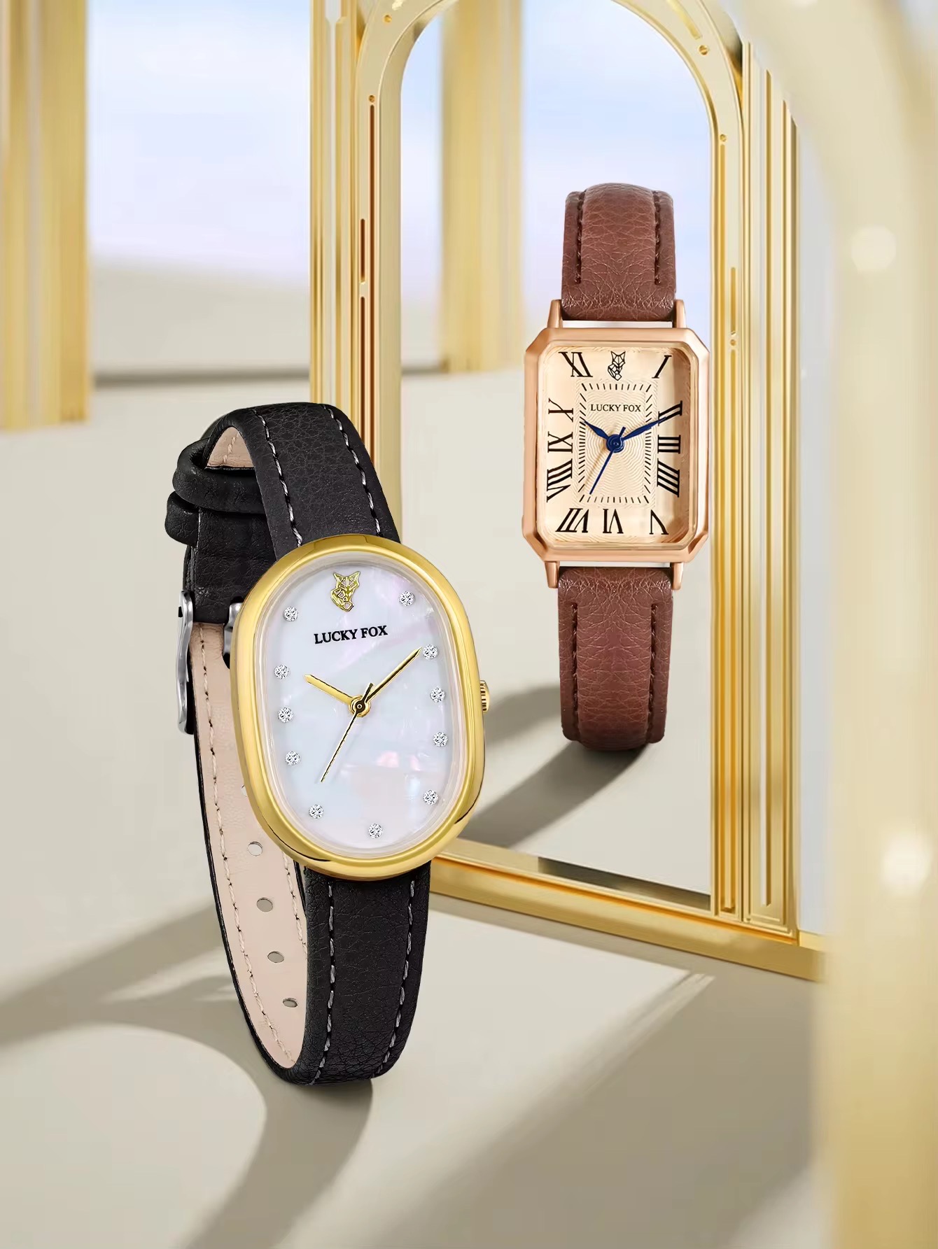 Lucky Fox 2PCS Watch Gift Box Set For Women_img_2