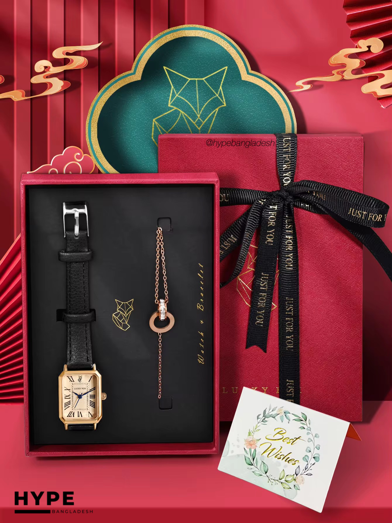 Lucky Fox 1PCS Watch With Bracelet Gift Set For Women_img_0