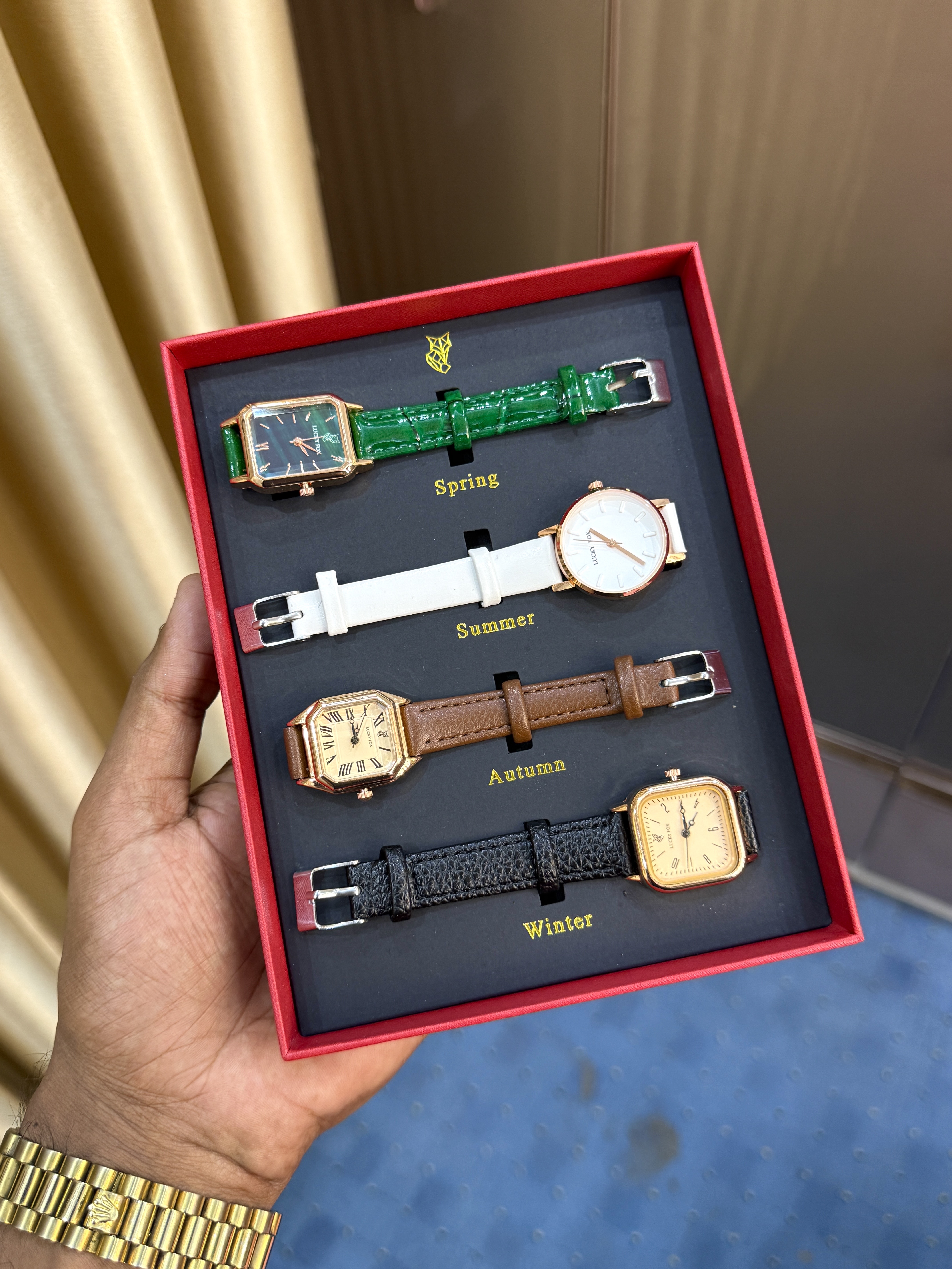 Lucky Fox 4PCS Watch Gift Box Set For Women_img_2