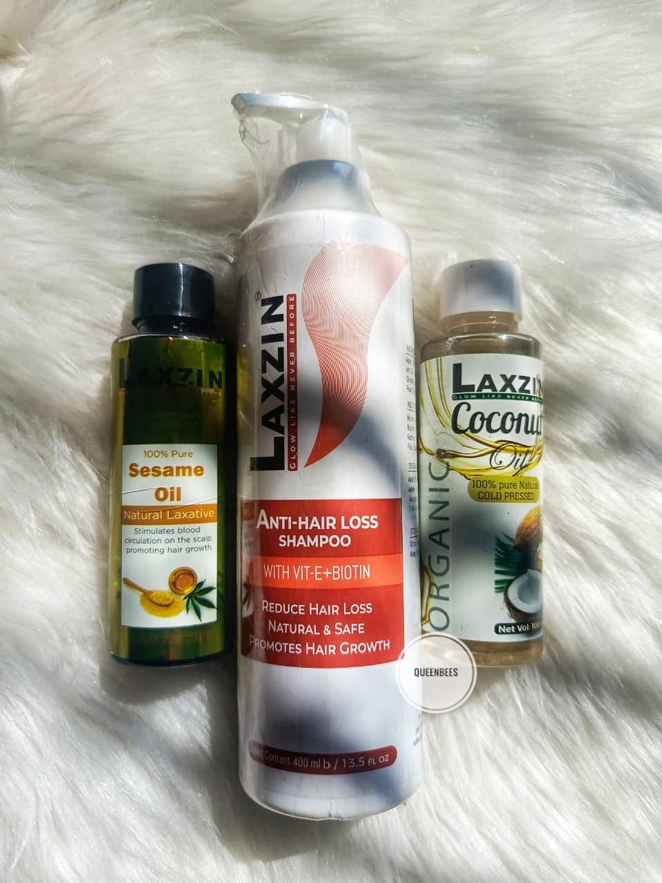 laxzin anti hairloss shampoo 400ml (sesame/coconut oil free)