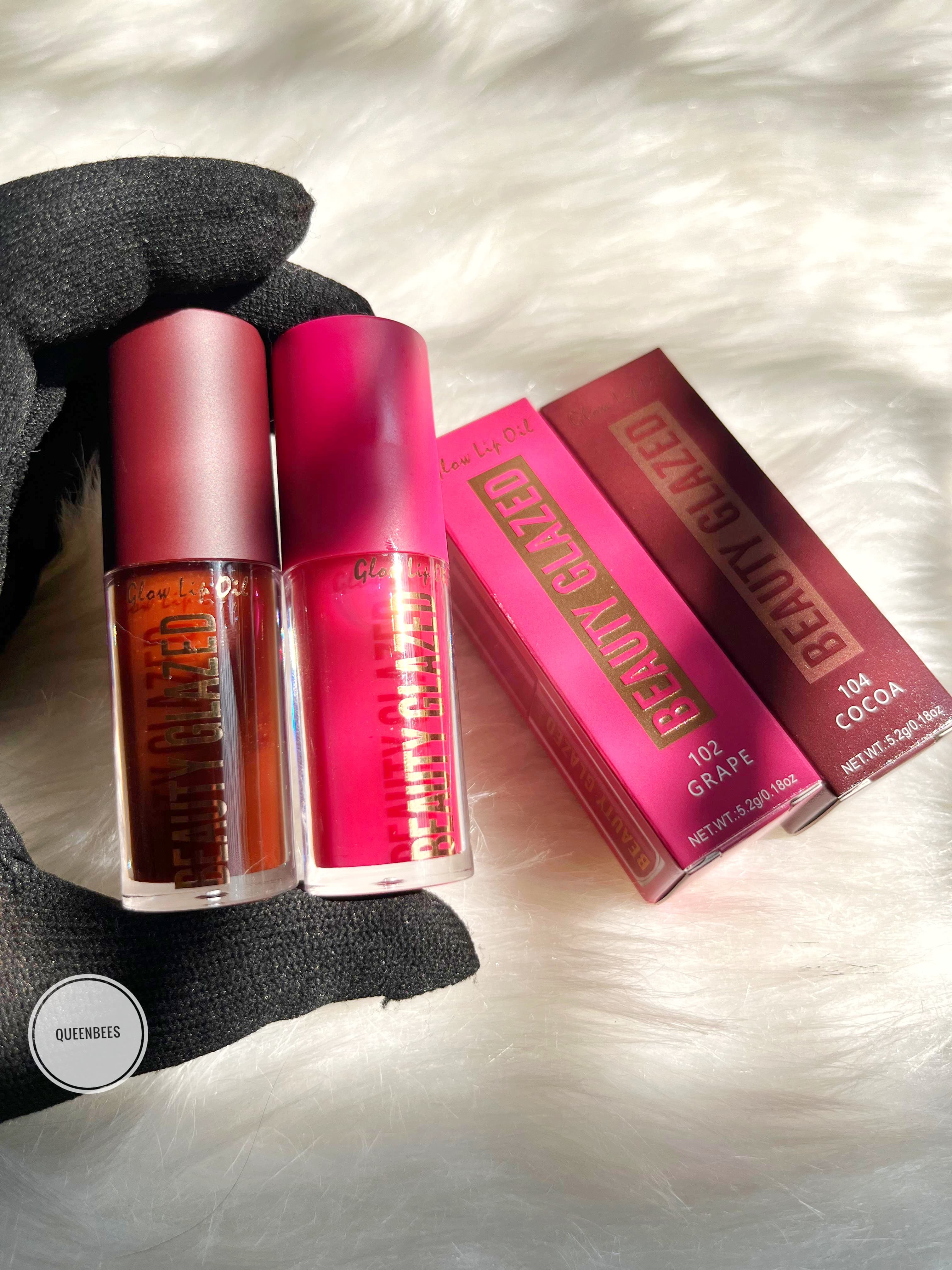 Beauty glazed lip oil shade 102,104