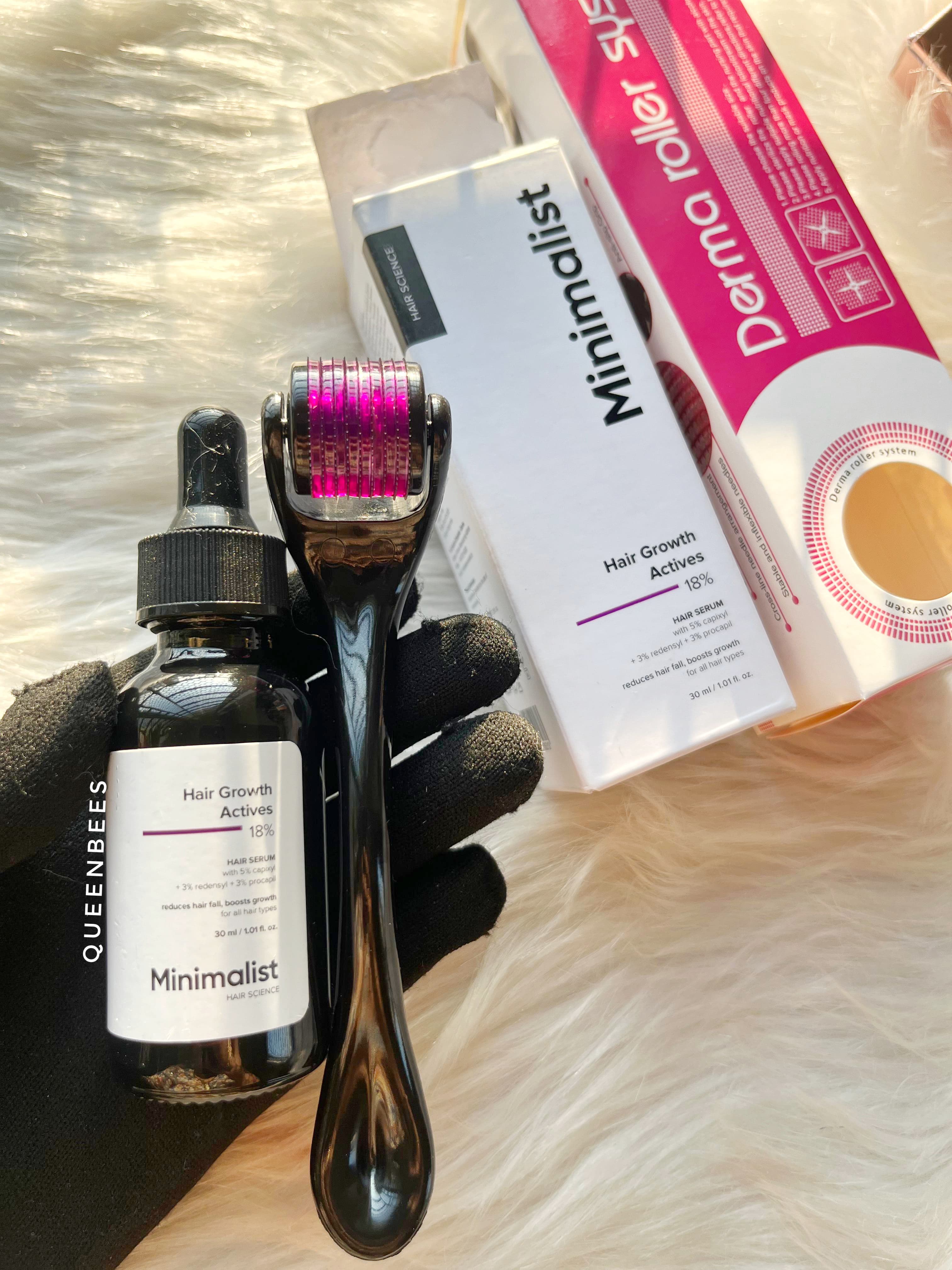 Minimalist Hair growth Serum+Derma Roller Combo (Buy 1 get 1)