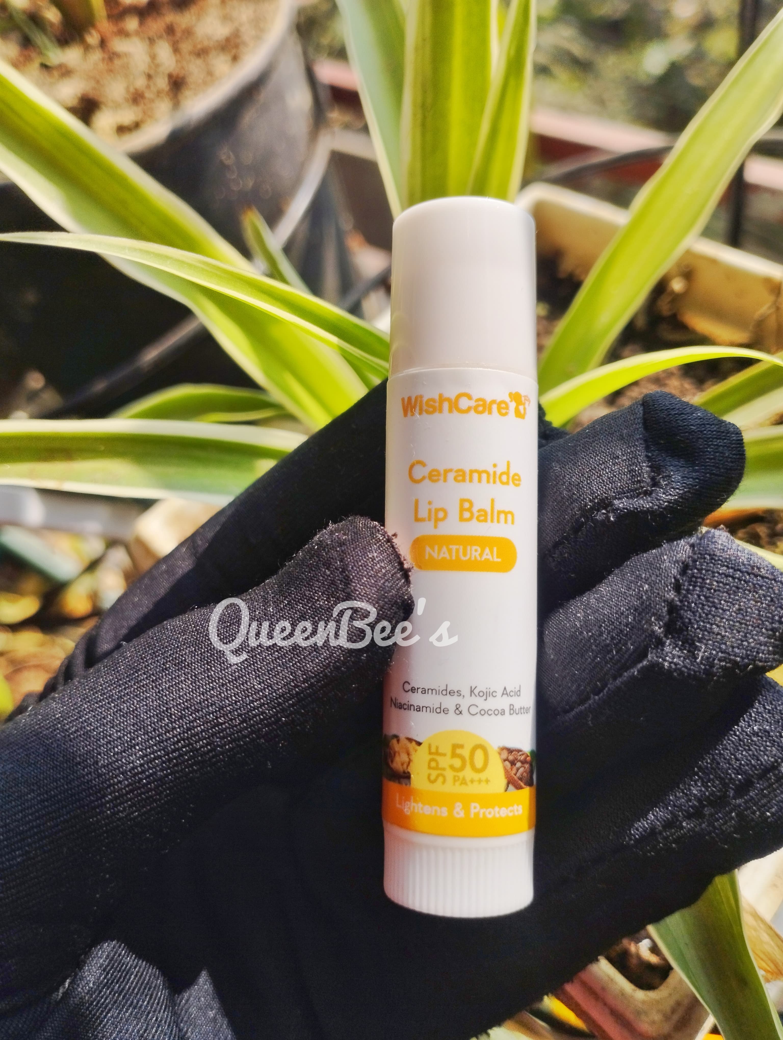 Wishcare ceramide lip balm(natural)spf 50PA+++(Ceramide,kojic acid,niacinamide,cocoa butter)