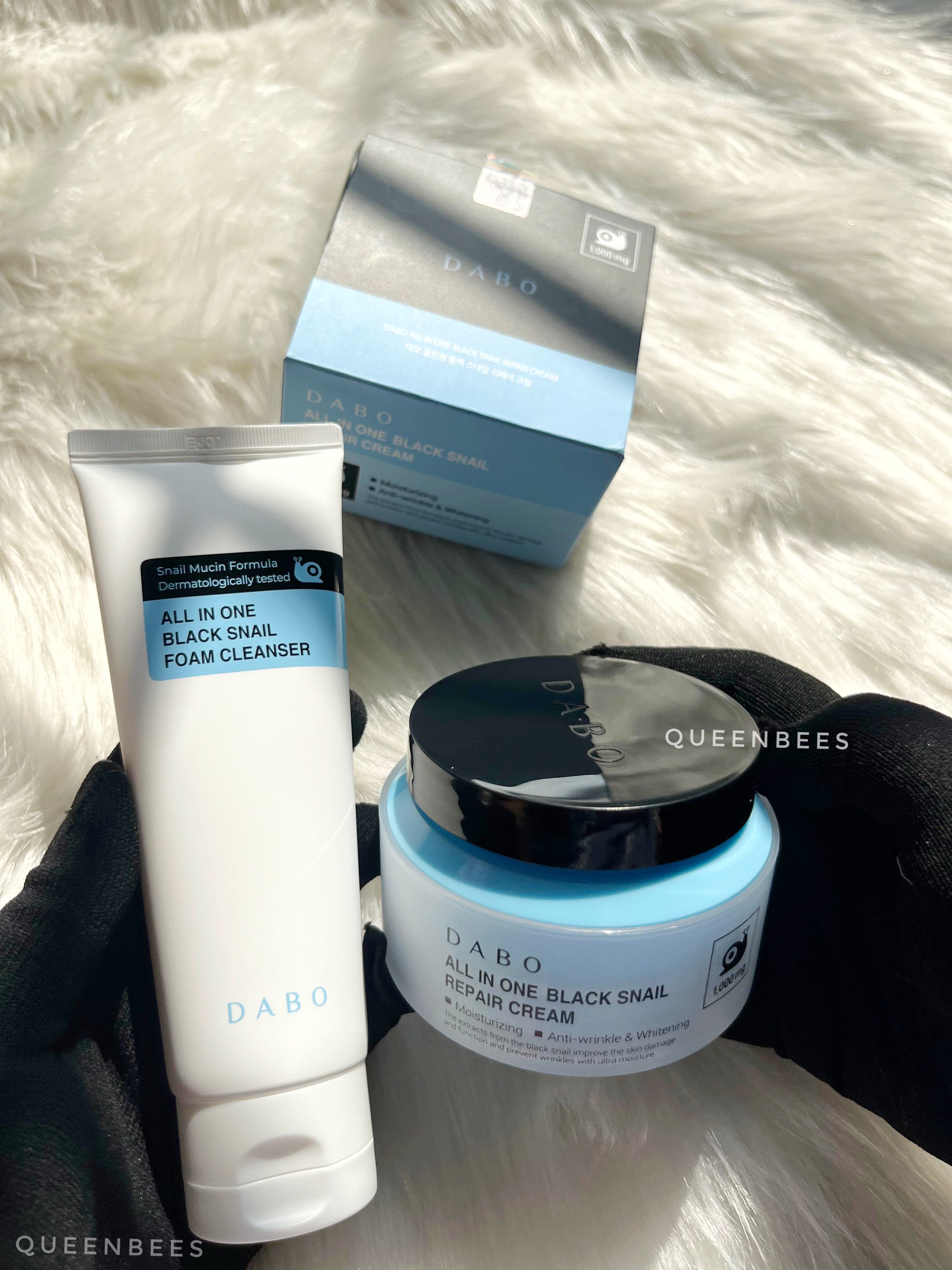 Dabo All in one black snail repair cream (100ml)+ dabo all in one black snail facewash (120ml)