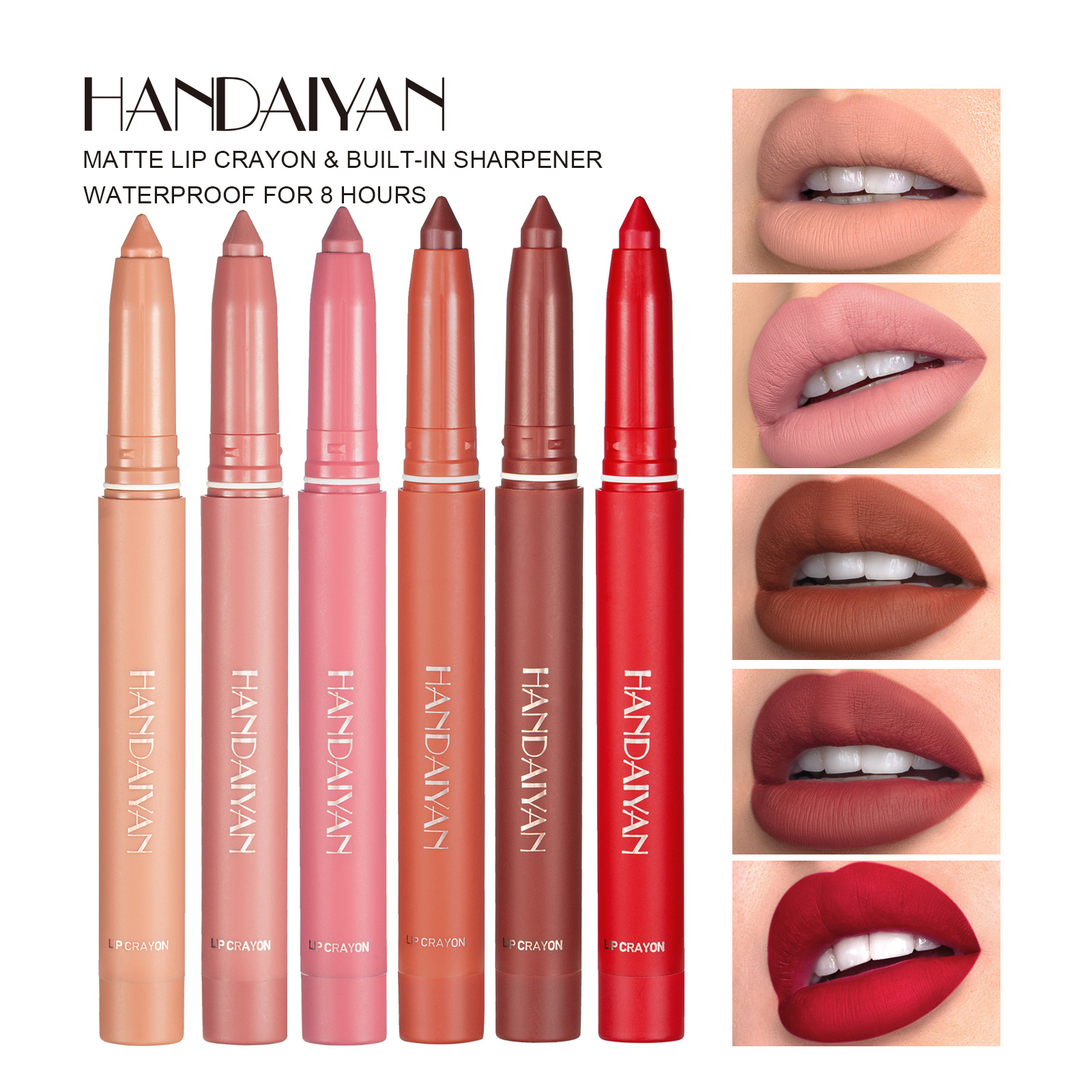 Handaiyan Waterproof Crayon Lipstick Set