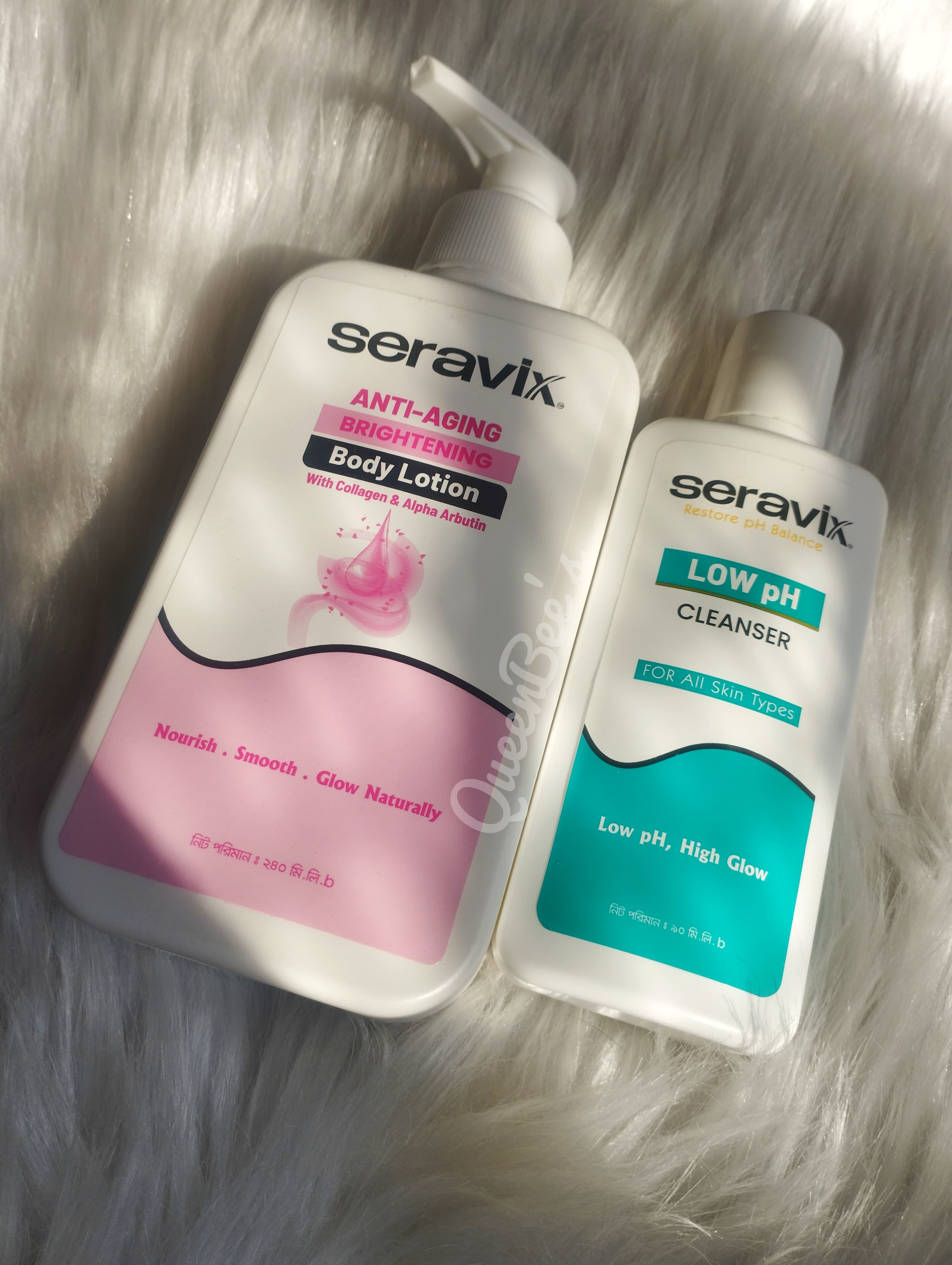 Seravix Anti aging Brightening Body Lotion With Collagen and Alpha Arbutin ( seravix low ph cleanser free)