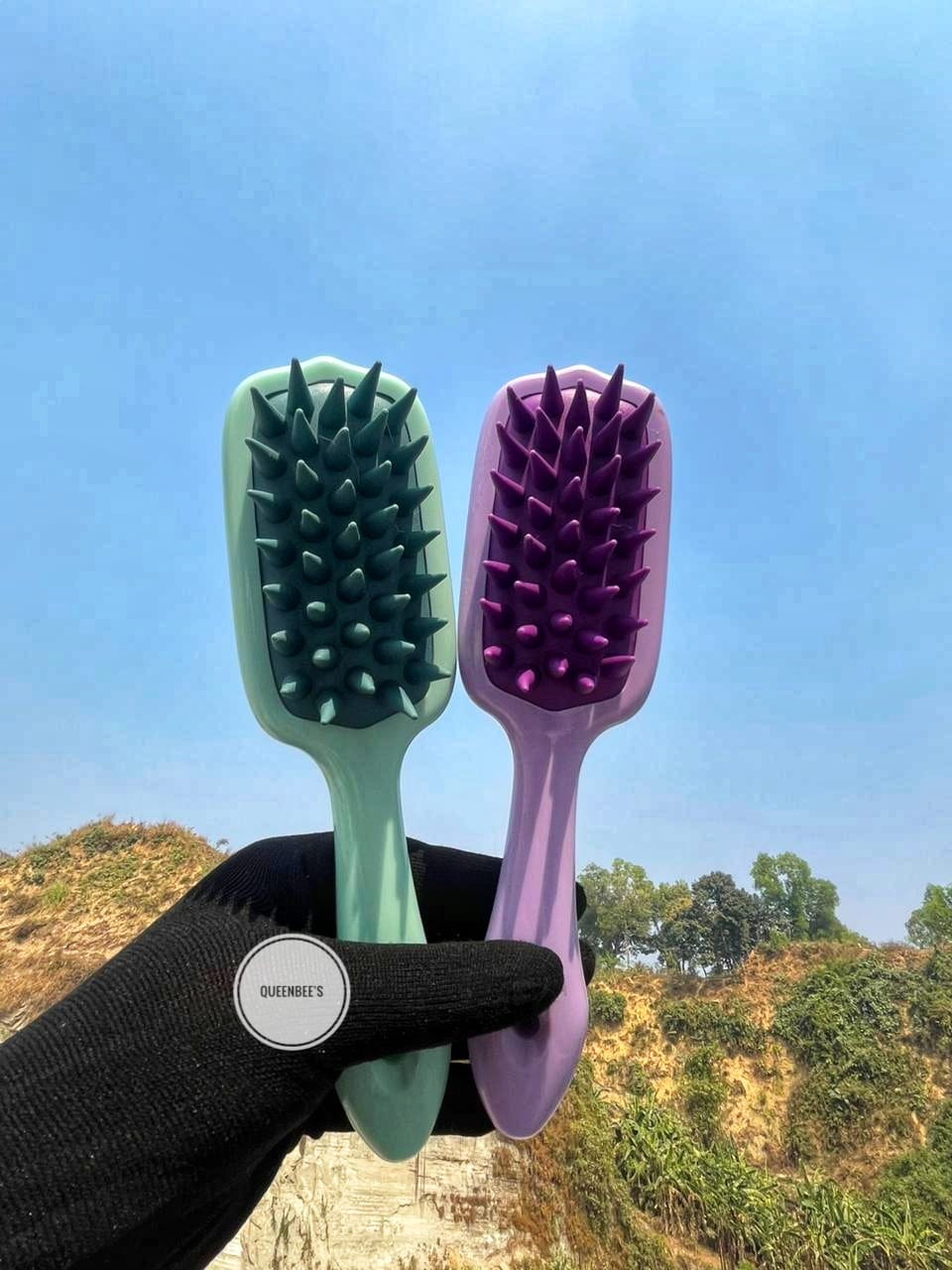 Silicone scalp massager with handle