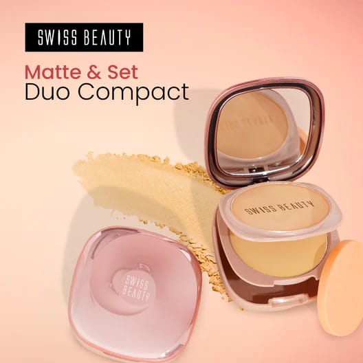 SWISS BEAUTY MATTE & SET DUO 2 IN 1 COMPACT SB424