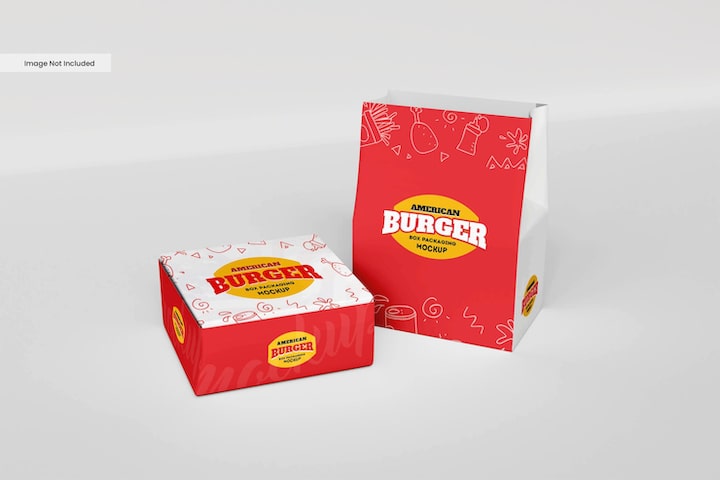 Free Burger Box Mockup