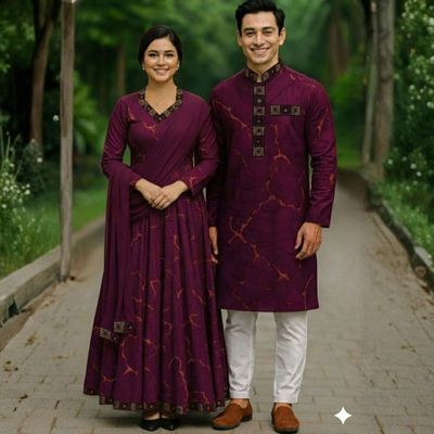 Eid Special Couple Panjabi Three Piece Combo_img_7