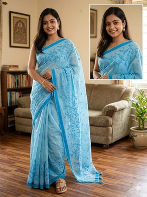 Embroidery Premium Half Silk Sharee_img_8