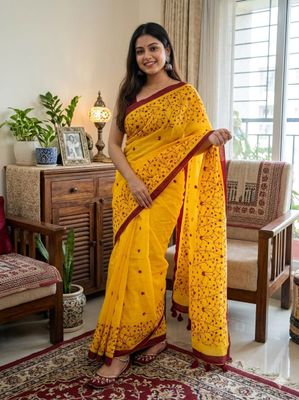 Embroidery Premium Half Silk Sharee_img_1