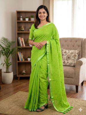 Embroidery Premium Half Silk Sharee_img_6