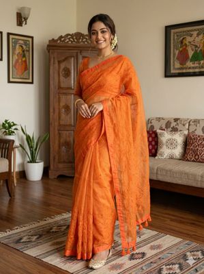 Embroidery Premium Half Silk Sharee_img_4