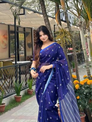 Chanderi silk sharee with blause pcs_img_0