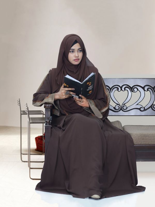 Dubai cherry borka with Hijab