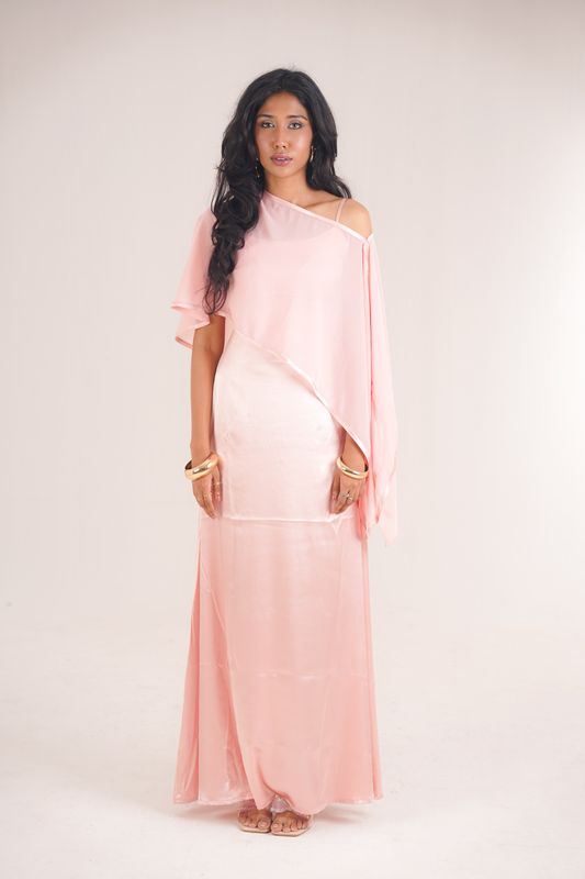 PRE-ORDER: Pink and Poncho Dress - Image 2