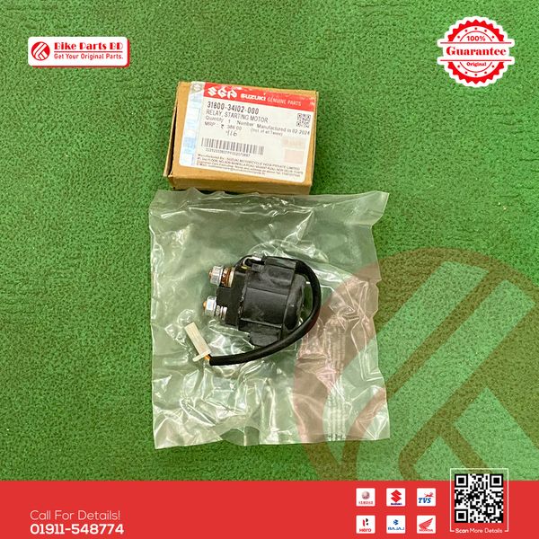 Starter Relay Assy for Suzuki Gixxer SF (Old & New Model) bike.