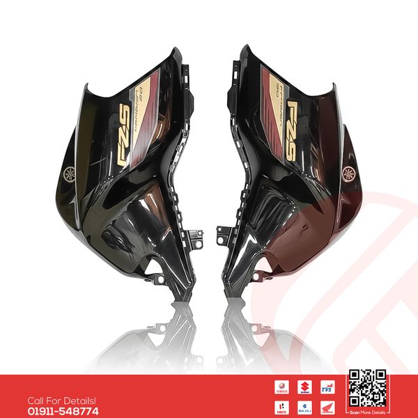 Tanky Box for Yamaha FZS V3 Deluxe (Metallic Black) bike.