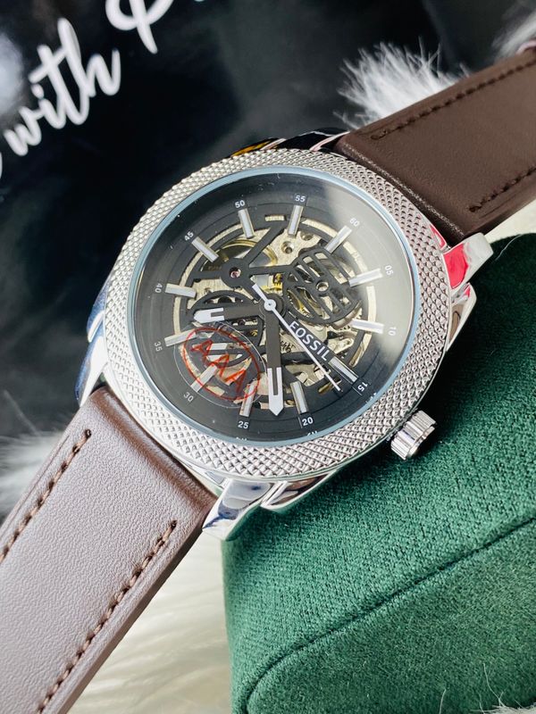 Fossil Machine Automatic Brown LiteHide Leather