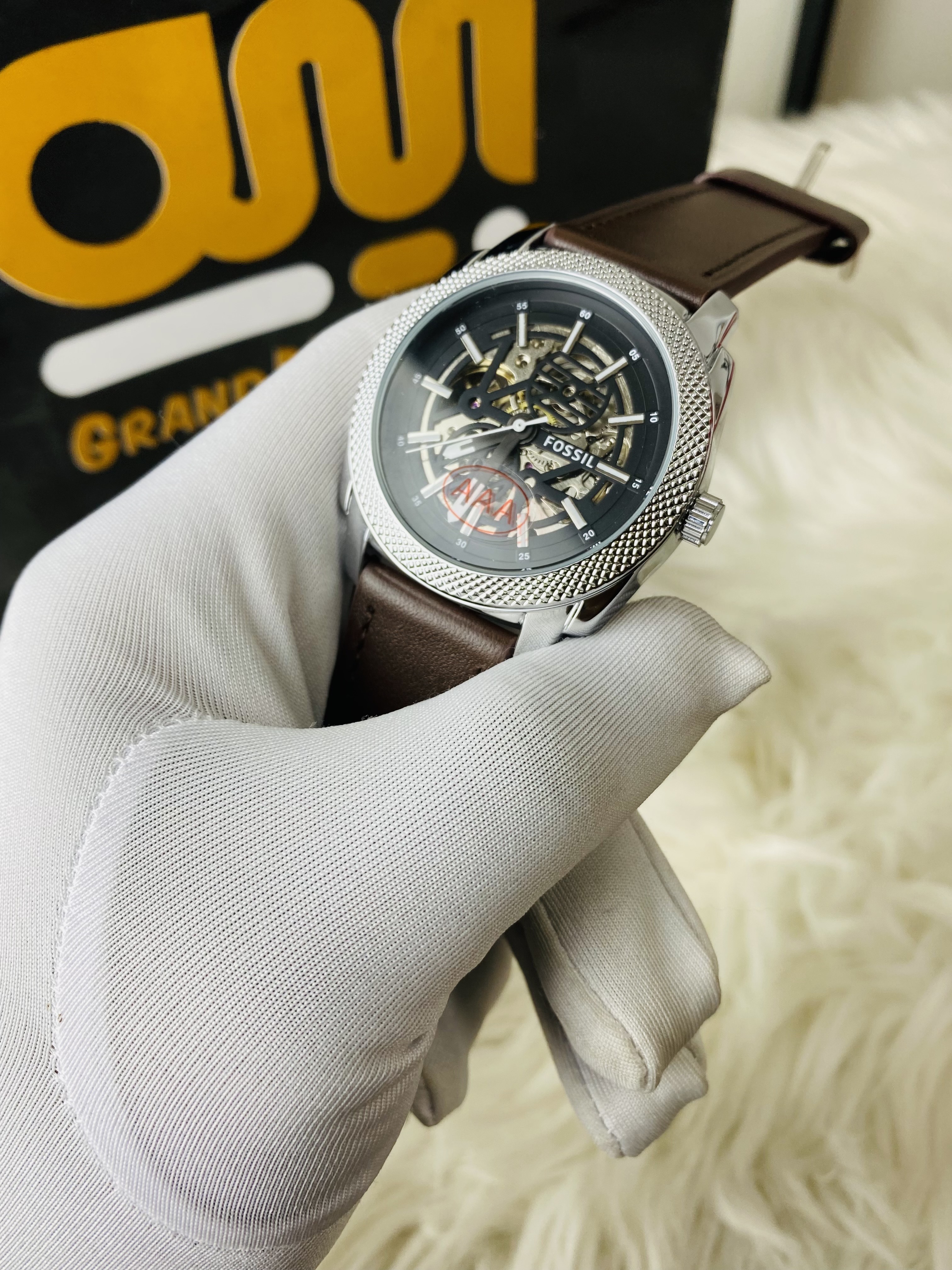 Fossil Machine Automatic Brown LiteHide Leather_img_2