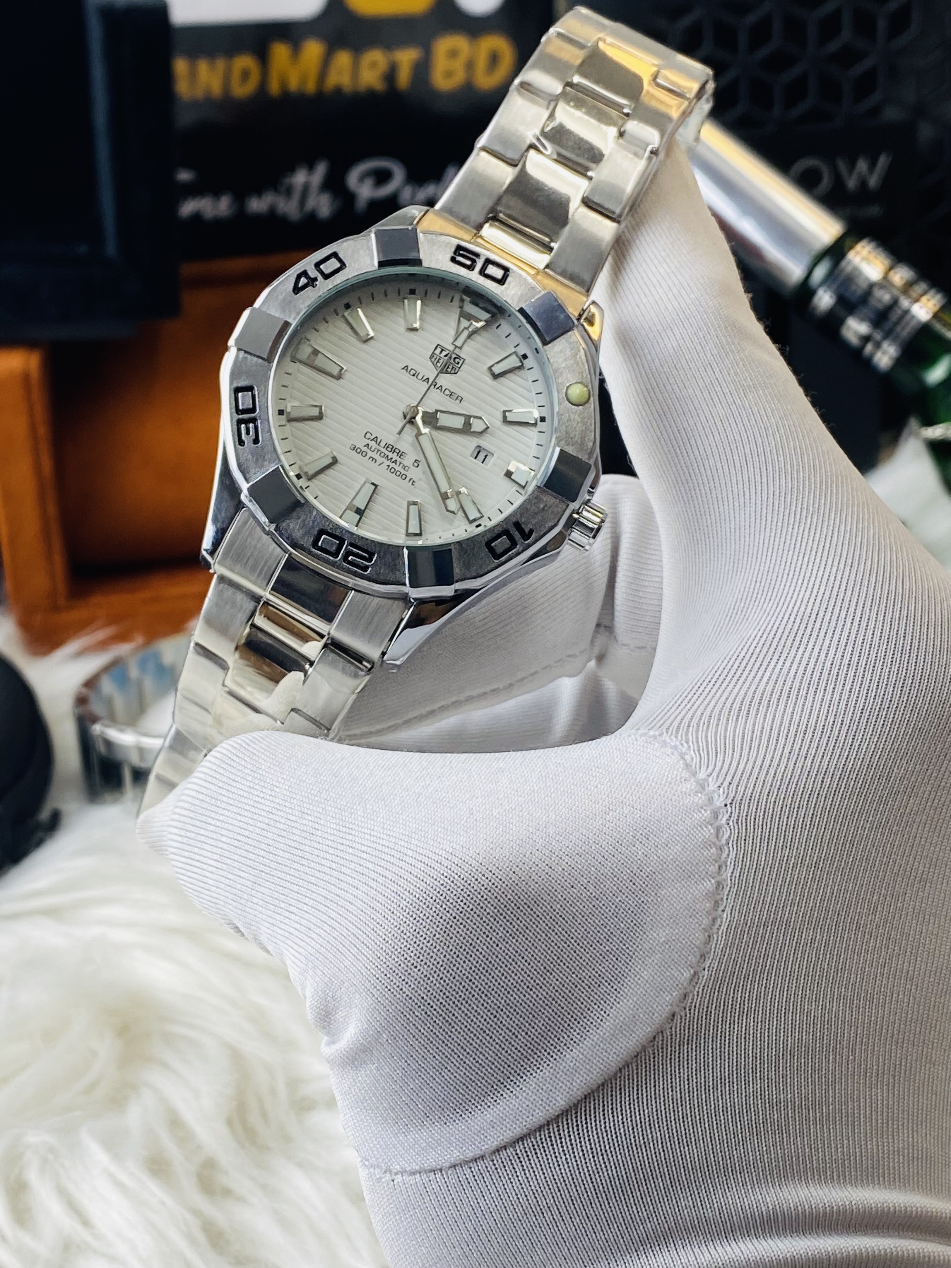 TAG Heuer Aquaracer watch || White dial