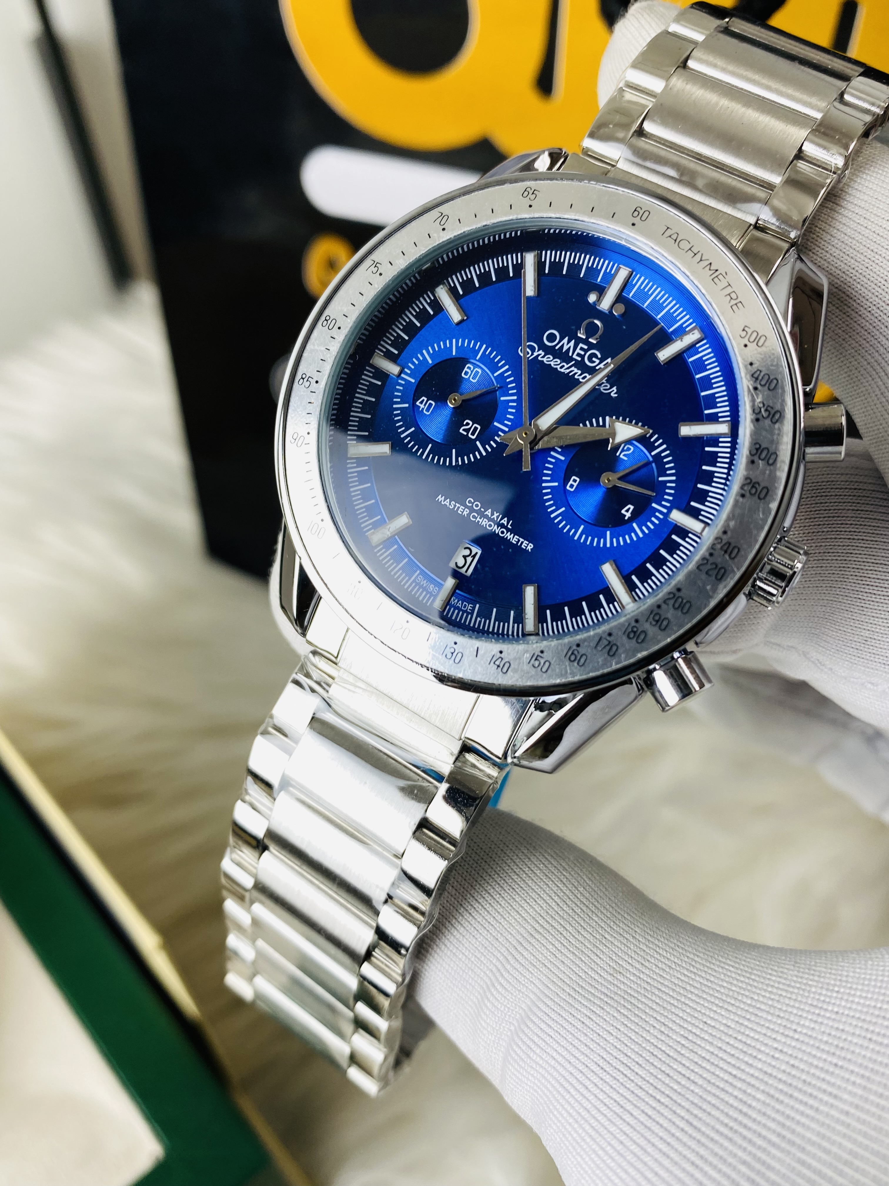 Omega speed master || Blue Dial chain_img_1