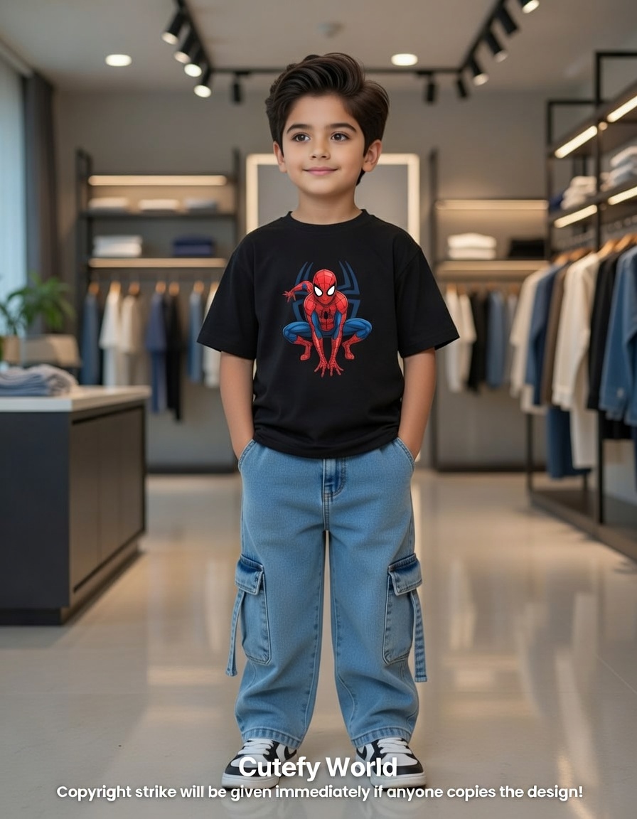 ✨Little Explorer Six Pocket Cargo Baggy Pants +T-shirts Set🔥_img_1