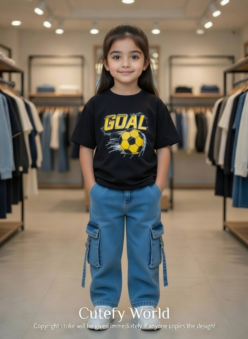 ✨Little Explorer Six Pocket Cargo Baggy Pants +T-shirts Set🔥_img_1
