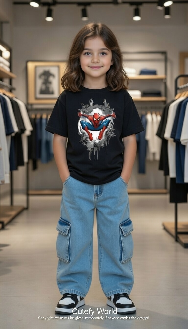 ✨Little Explorer Six Pocket Cargo Baggy Pants +T-shirts Set🔥_img_0