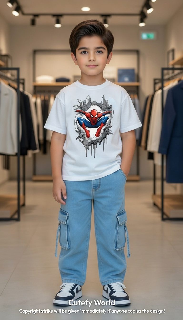 ✨Little Explorer Six Pocket Cargo Baggy Pants +T-shirts Set🔥_img_0