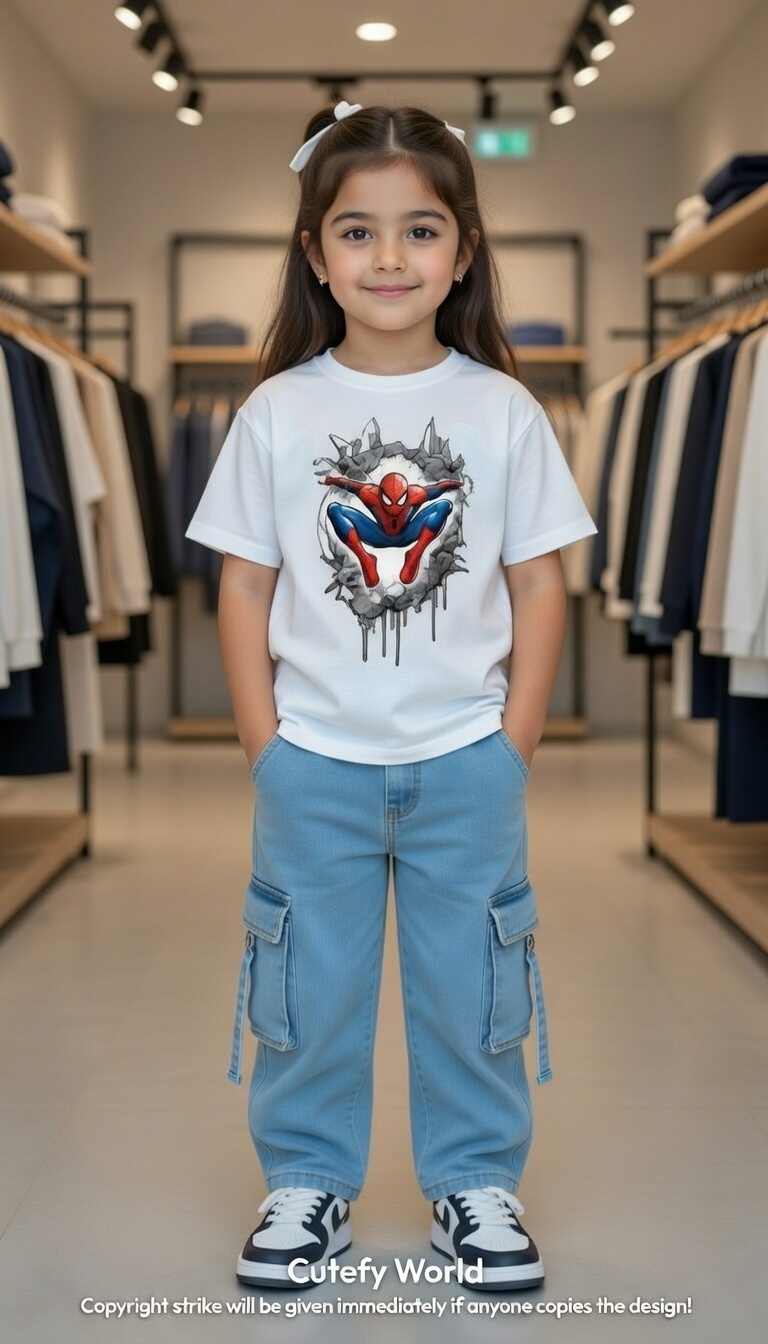 ✨Little Explorer Six Pocket Cargo Baggy Pants +T-shirts Set🔥_img_1