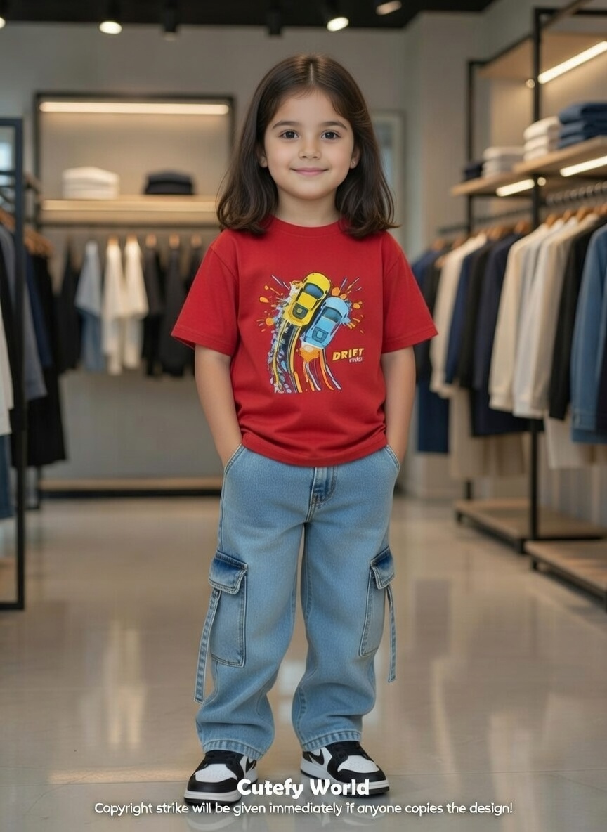 ✨Little Explorer Six Pocket Cargo Baggy Pants +T-shirts Set🔥_img_1