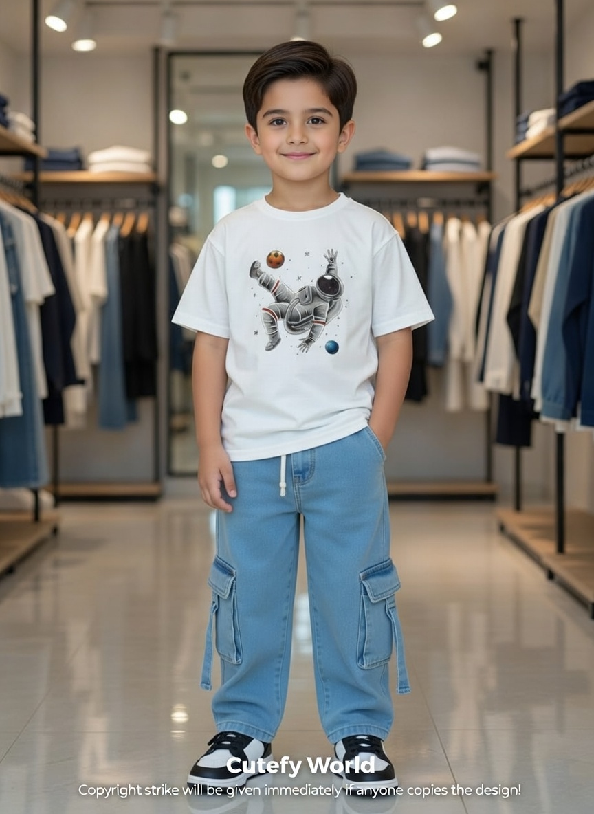 ✨Little Explorer Six Pocket Cargo Baggy Pants +T-shirts Set🔥_img_0