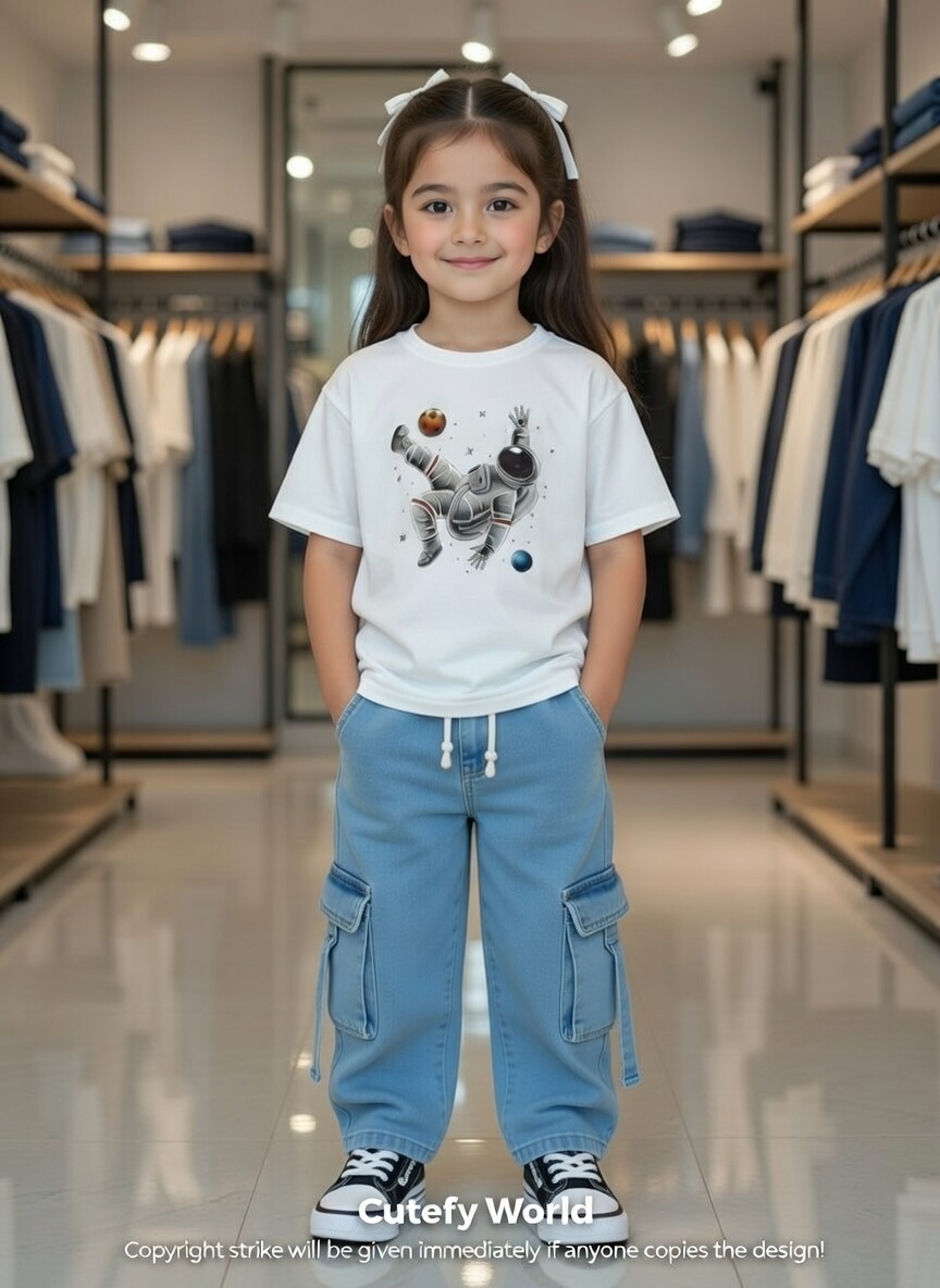 ✨Little Explorer Six Pocket Cargo Baggy Pants +T-shirts Set🔥_img_1