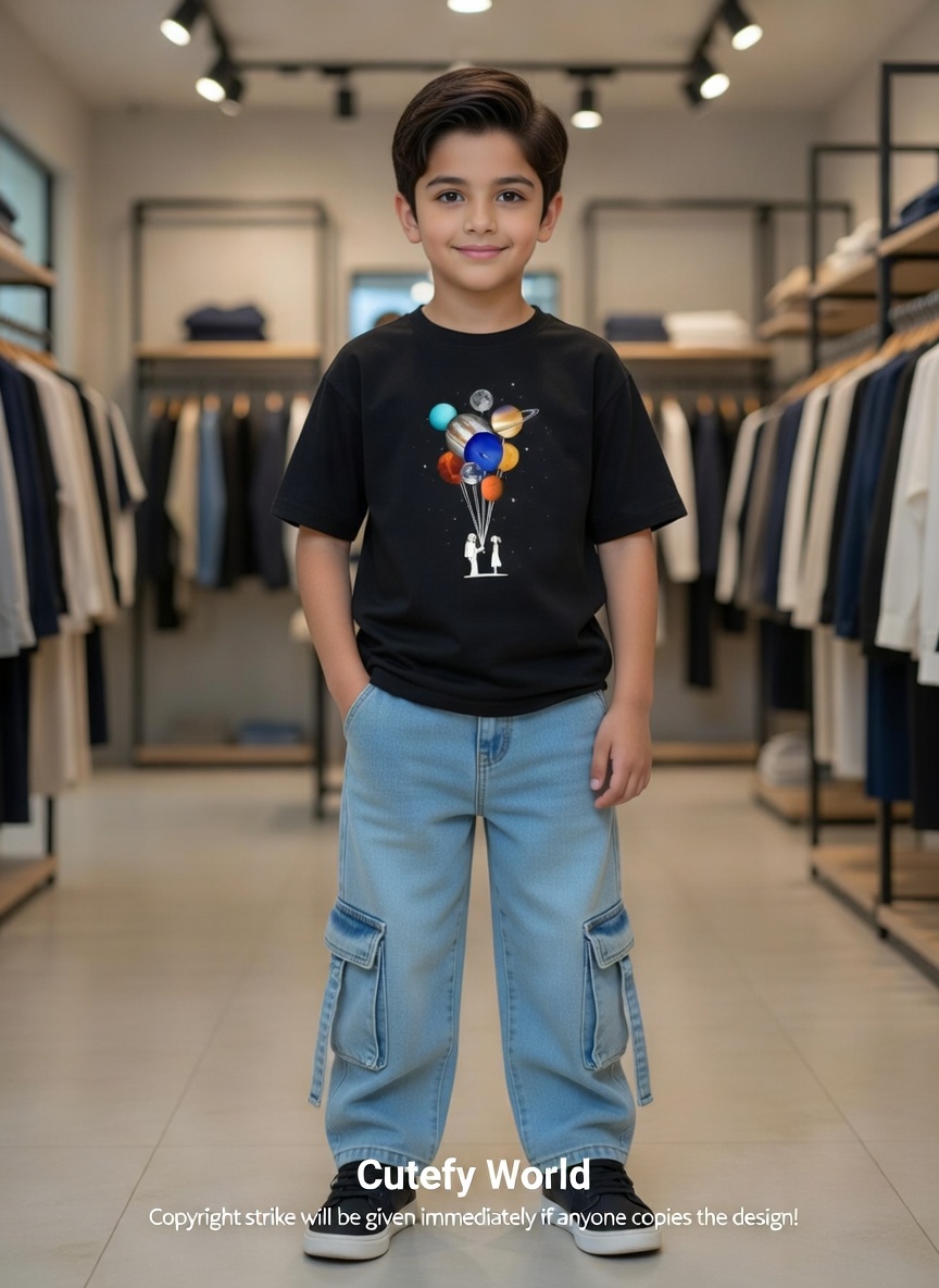 ✨Little Explorer Six Pocket Cargo Baggy Pants +T-shirts Set🔥_img_1