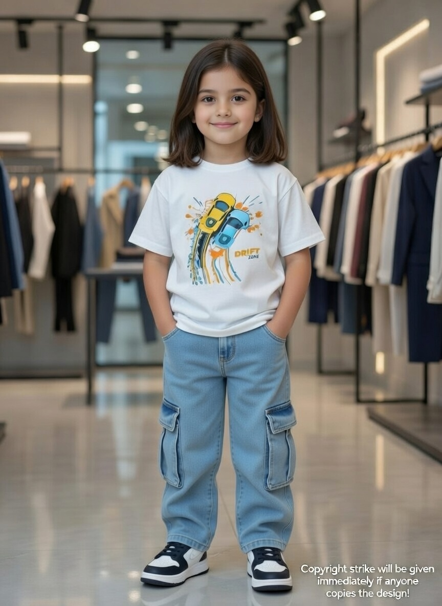 ✨Little Explorer Six Pocket Cargo Baggy Pants +T-shirts Set🔥_img_1