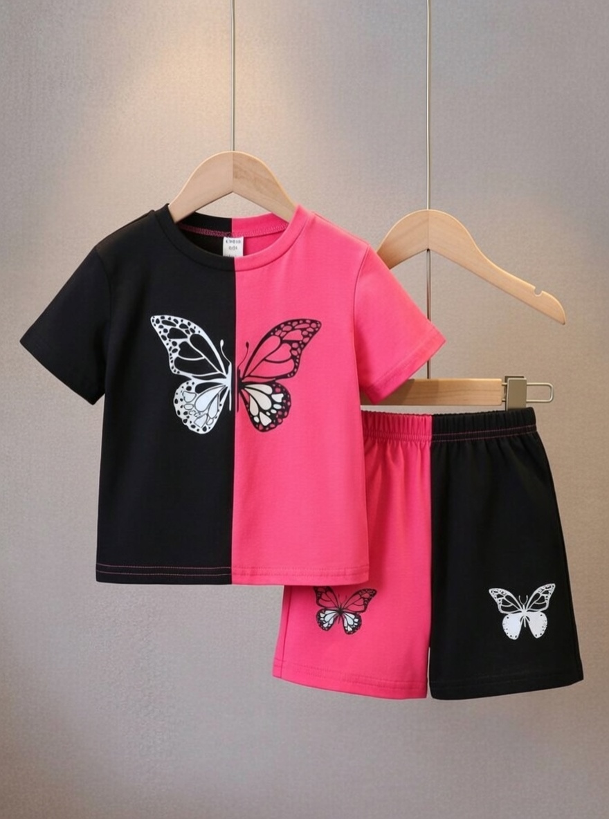 ✨ Pure Cotton Baby Fabrics Material Stylish T-Shirts set💫