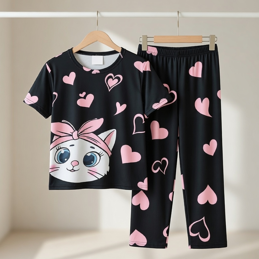 👑🔥Cute Comfort Premium Long T-Shirt Sets Princesses!👑)_img_0