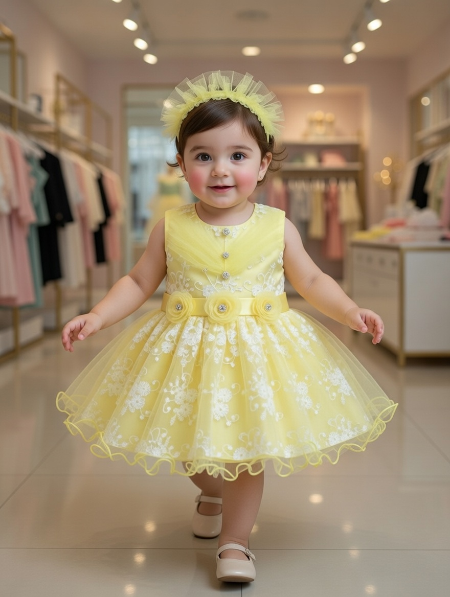 👑✨ Premium Princess Baby Girl Luxury Frock Dress ✨👑