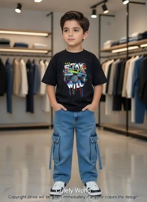 ✨Little Explorer Six Pocket Cargo Baggy Pants +T-shirts Set🔥_img_0