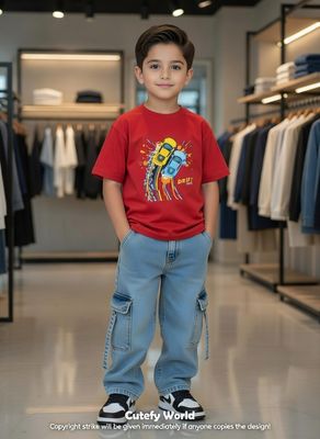 ✨Little Explorer Six Pocket Cargo Baggy Pants +T-shirts Set🔥_img_0