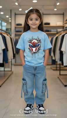 ✨Little Explorer Six Pocket Cargo Baggy Pants +T-shirts Set🔥_img_1