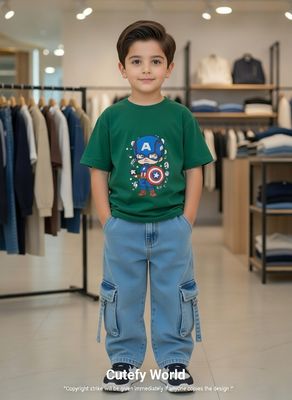 ✨Little Explorer Six Pocket Cargo Baggy Pants +T-shirts Set🔥_img_0